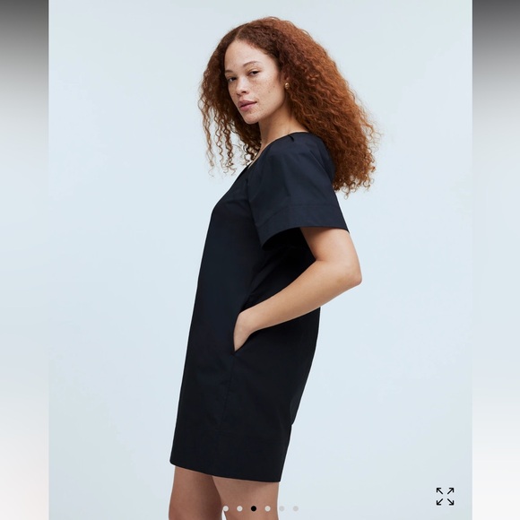 NWT Madewell V-neck Poplin Mini Shirt Dress with Pockets sz. XXL - Picture 5 of 8